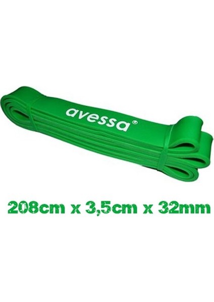 Latex Güç Bandı 32MM Sert Yeşil