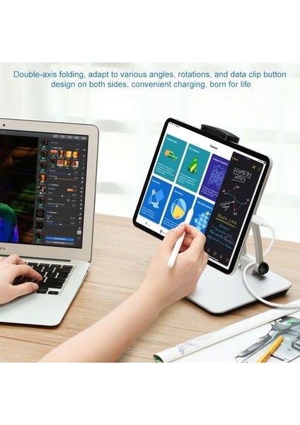 S10 Alüminyum Alaşım Tablet Danışma Aksesuarlar Katlanabilir Düz Dizüstü Frame Standı (Yurt Dışından)