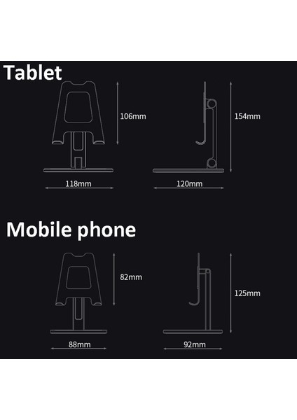 P10 Alüminyum Alaşımlı Cep Telefonu Tablet Pc Standı Gümüş (Yurt Dışından)