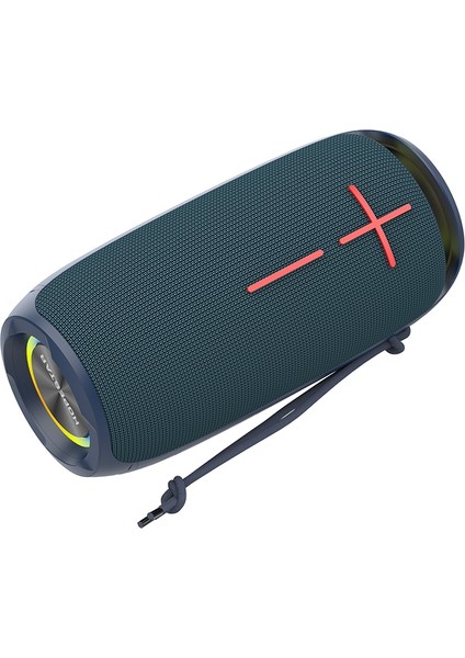 P29 Tws Taşınabilir Açık Su Geçirmez Yuvarlak Kare Kafa Bluetooth Hoparlör Yeşil (Yurt Dışından)