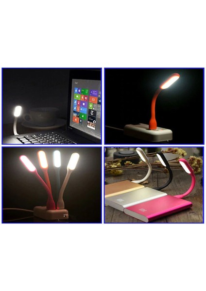 Esnek USB Pc Notebook LED Lamba Aydınlatma - AL2488 Mavi Renk