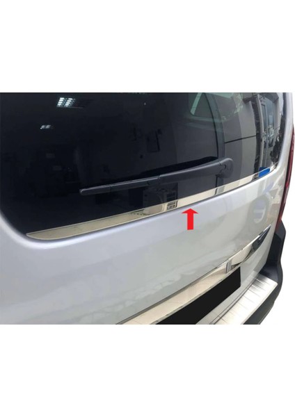 Citroen Berlingo 2008-2018 Uyumlu Krom Arka Cam Altı Çıta Paslanmaz Çelik