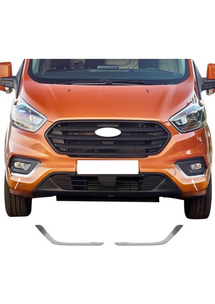 Ford Tourneo Custom 2018- Üzeri Uyumlu Krom Sis Çerçevesi 2 Parça Paslanmaz Çelik