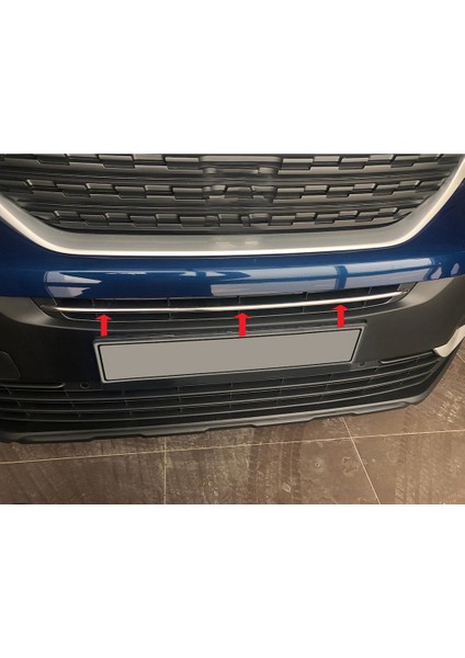 Peugeot Rifter 2018- Üzeri Uyumlu Krom Ön Plaka Üstü Çıtası Paslanmaz Çelik modelleri