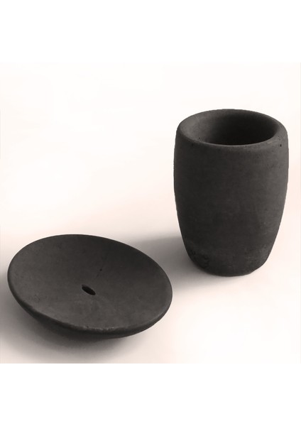 Beton Diş Fırçalık & Sabunluk Takımı - Nova Ebony Mat