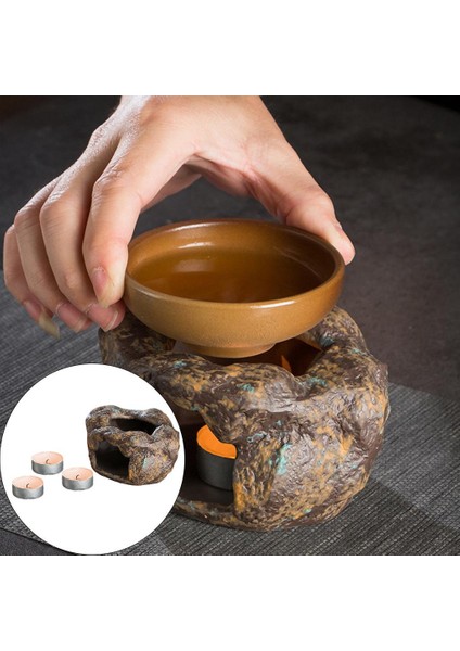 B Baosity Sıcak Teaware Soba Stoneware Mum Isıtma Isıtıcı Çaydanlık Tutucu, Kupasız Yetişkinler Için (Yurt Dışından)