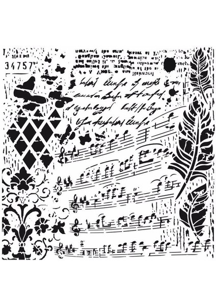 Gcs-13 Grunge Stencil 45 x 45 cm