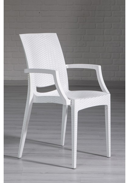 Rattan Kollu Bahçe Masa Takımı – Beyaz fırsatları