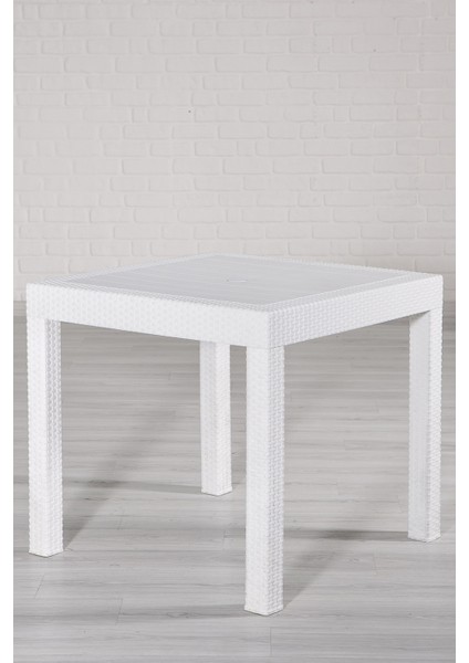 Rattan Kollu Bahçe Masa Takımı – Beyaz indirimleri