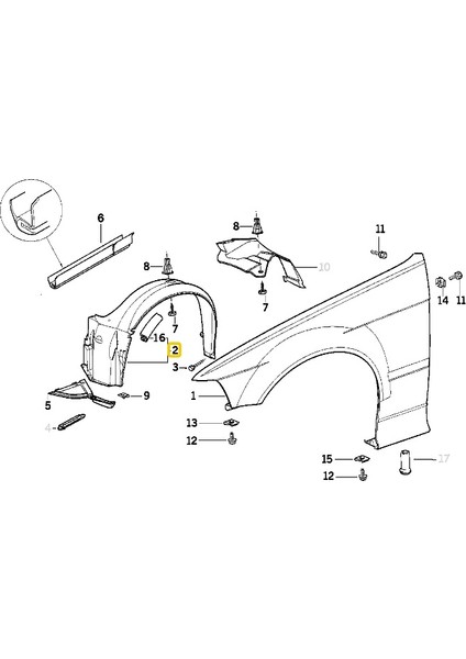 Bmw E36 Uyumlu Coupe ve Cabrıo Ön Sağ Tekerlek Davlumbazı 51711977048 fiyatları