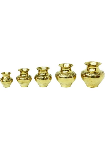 Vazo Minik 5'li Set Tamamı Pirinç Dekoratif
