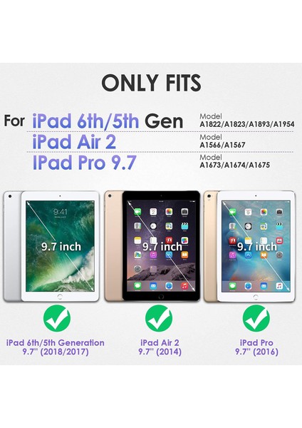 Apple iPad Air 2 9.7 Inç Uyumlu Askılı Ekran Koruyuculu Kalemlikli Gökkuşağı Renkli Strap Tablet Kılıfı 360° Dönebilen Kılıf indirimleri