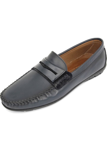 Hakiki Deri Yuvarlak Burun Loafer Günlük Erkek Ayakkabı 01004 modelleri