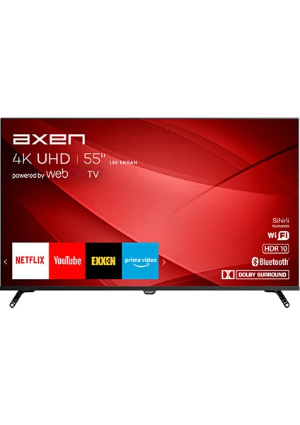 AX55FIL243 55" 139 Ekran Uydu Alıcılı 4K Ultra HD Smart LED TV