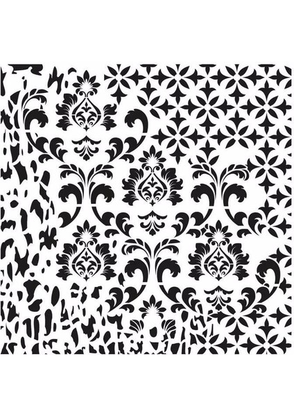 GCSM-008 Grunge Stencil Mini 25 x 25 cm