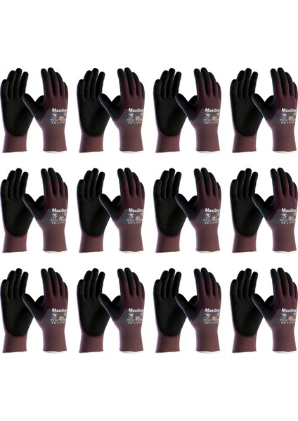 MAXIDRY56-425DIPPED Iş Eldiveni Medium No:8 12 Çift