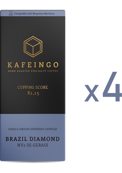 10'lu Kapsül Kutusu -Brazil Diamond Ny2 Ss Gerais x 4