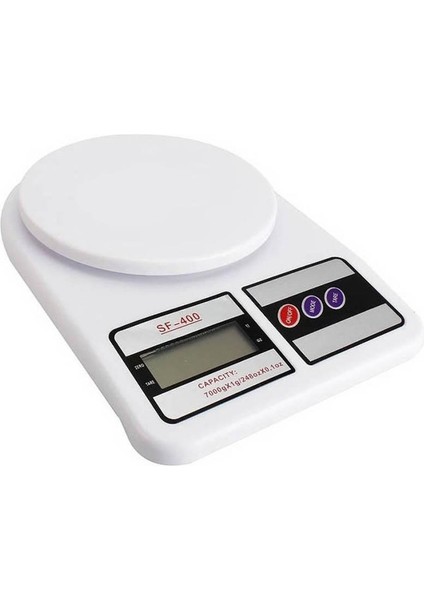 400-7 Dijital Mutfak Terazisi - Hassasiyet: 1 gr Max: 7 Kg.