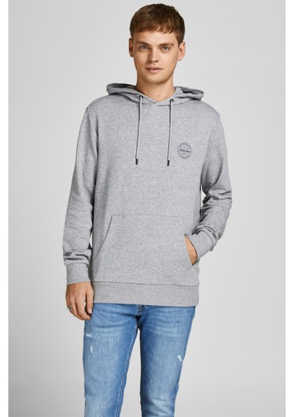 Erkek Sweatshirt Jjeshark Sweat Hood - 12205081