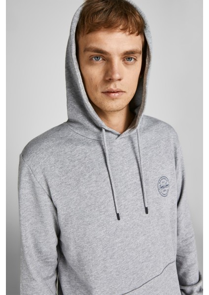 Erkek Sweatshirt Jjeshark Sweat Hood - 12205081