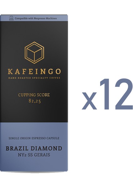 10'lu Kapsül Kutusu - Brazil Diamond Ny2 Ss Gerais x 12