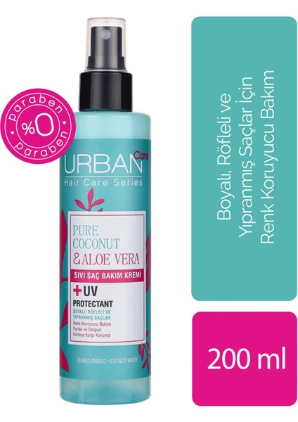 Saf Hindistancevizi Yağı ve Aloe Vera Içeren Renk Koruyucu Sıvı Saç Kremi 200 ml Saç Kremi