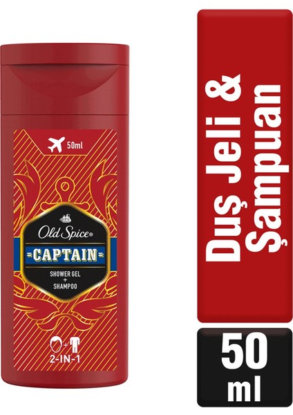 Duş Jeli ve Şampuan Captain 50 ml Şampuan