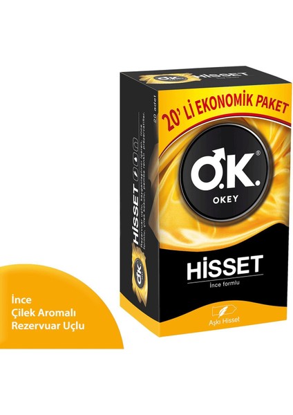 Hisset Ekonomik Paket Prezervatif 20 Adet Prezervatif
