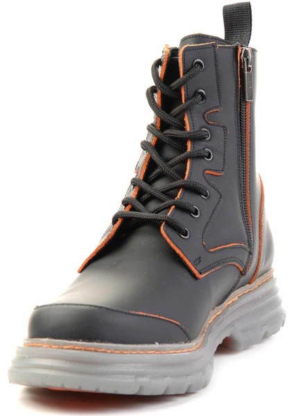Black Orange Leather Erkek Bot & Bootie HD17772646 fırsatları