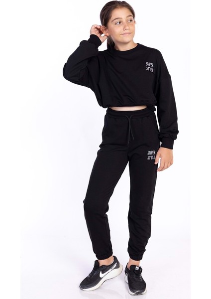 Toontoy Kız Çocuk Nakışlı Eşofman Takımı