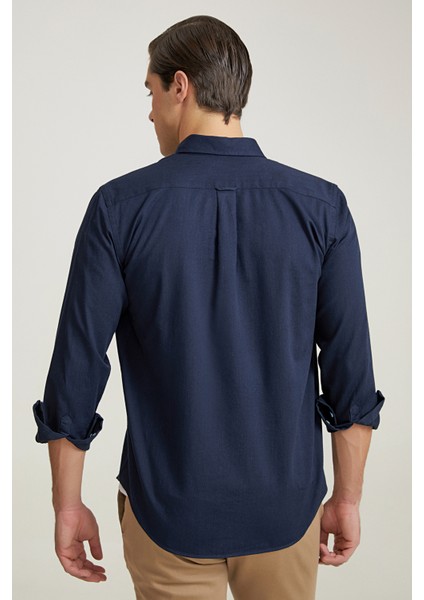 Regular Fit Lacivert Gabardin Gömlek fırsatları