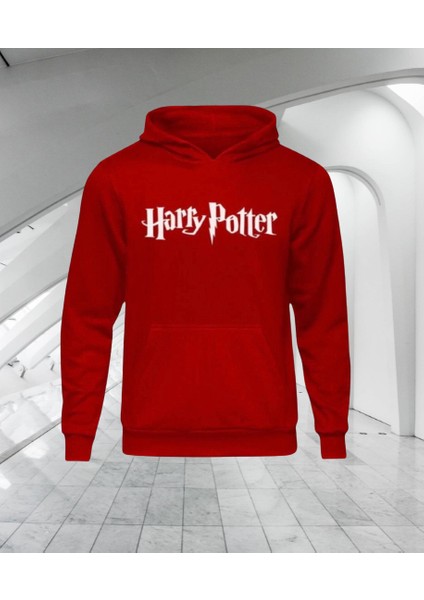 Harry Potter Baskılı Kapüşonlu Oversize Şardonlu Pamuk Dokuma Yeni Stil Erkek Sweatshirt