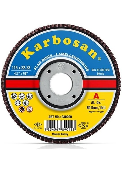 980083 Disk Zımpara 180X22X40 Nk