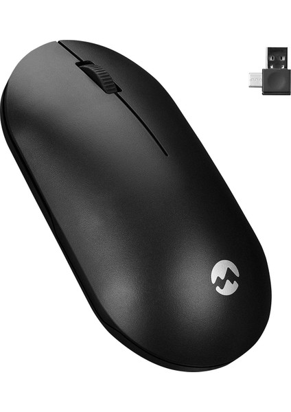 SMW-399 Şarj Edilebilir Süper Sessiz Kablosuz Mouse - Siyah