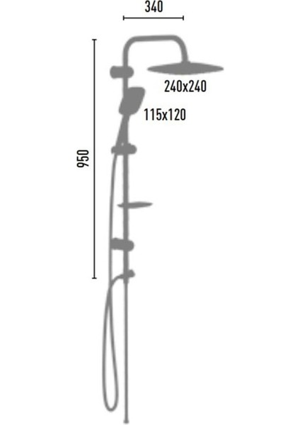 Solid S Batarya Seti Valtemo Tepe Duş Takımı VS-5240