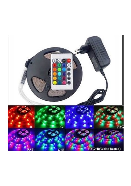 Rgb Şerit LED Kumandalı 5m