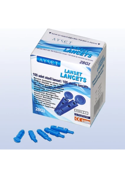 30G Lanset (Parmak Delme Iğnesi) Lancet 100 Adet