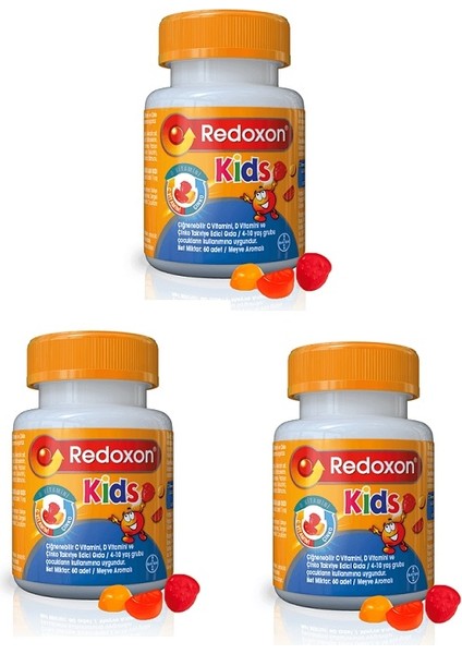 Redoxon® Kids 60 Tablet (C, D, Çinko) X3 Adet