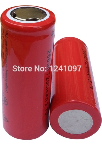 26650 Şarj Edilebilir Pil 7200MAH 3.7V