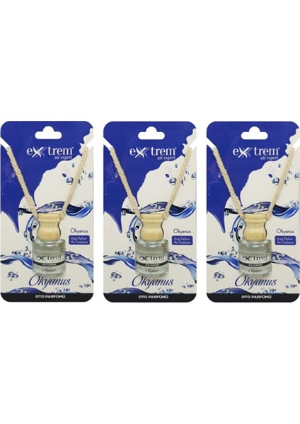 Oto Parfümü Okyanus 8ml x 3 Adet