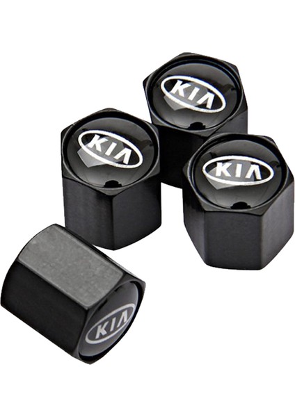 Kia Sibop Kapağı 4 Adet Paslanmaz Çelik Siyah Renk