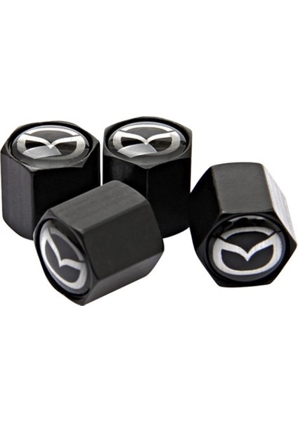 Mazda Sibop Kapağı 4 Adet Paslanmaz Çelik Siyah Renk