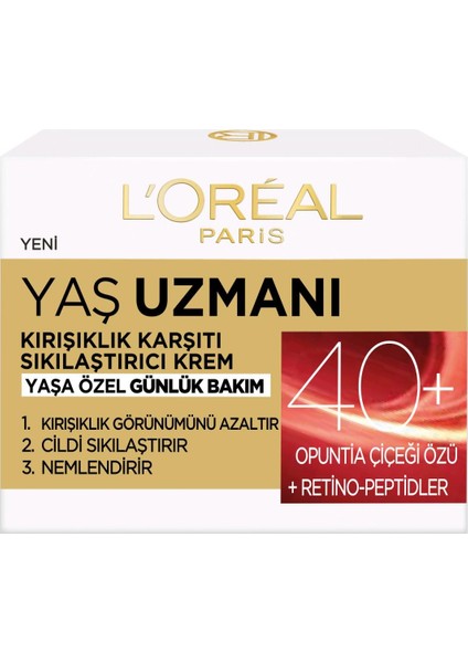 L'Oréal Paris Loreal Paris L'oreal Paris Yaş Uzmanı 40+ Nemlendirici Krem 50ml  Yüz Kremi