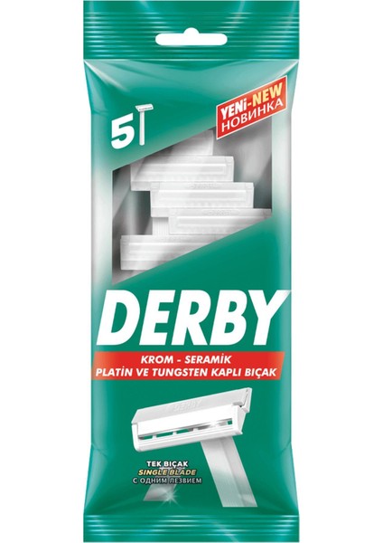  Derby Poşet Tek Bıçaklı Tıraş Bıçağı 5 Adet  Tıraş Bıçağı