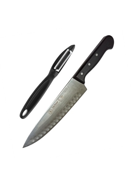 61090 Kanallı Şef Bıçağı ve Oneday Soyacak Set