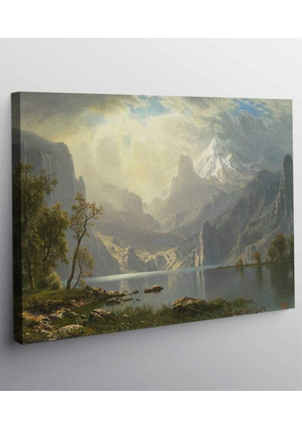 VeraStore Albert Bierstadt Taho Gölü Kıyısında Dağlar Kanvas Tablo