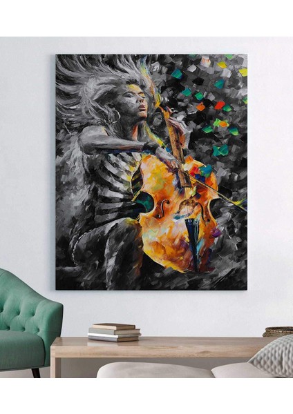 VeraStore Çello ile Rapsodi Kanvas Tablo