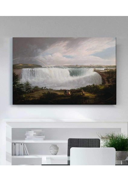 Alvan Fisher At Nalı Şelalesi Niyagara Kanvas Tablo