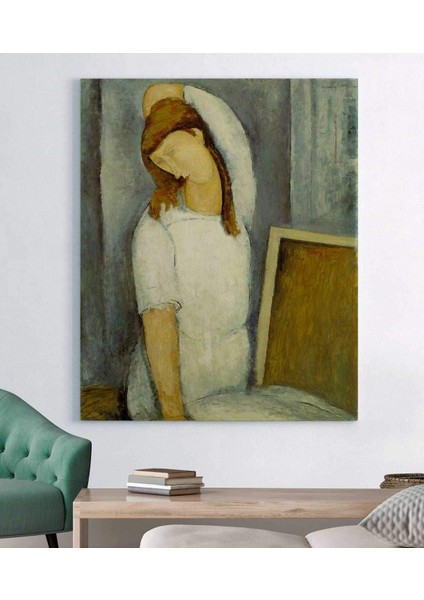 Amedeo Modigliani Jeanne Hebuterne Kanvas Tablo