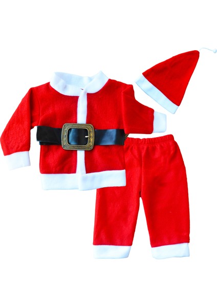 Erkek Çocuk Noel Baba Kostümü Kırmızı 0010- fiyatları
